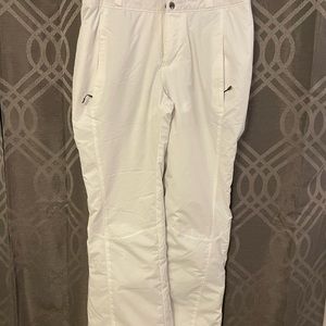 White north face snow pants
